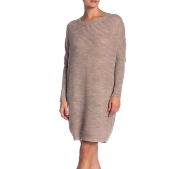 Solutions Sweaters - Solutions Taupe Chunky Sweater Dress Medium G-18